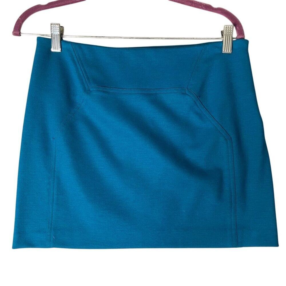 Diane Von Furstenberg Kawa Women's Size 8 Teal Blue Wool blend Mini Skirt